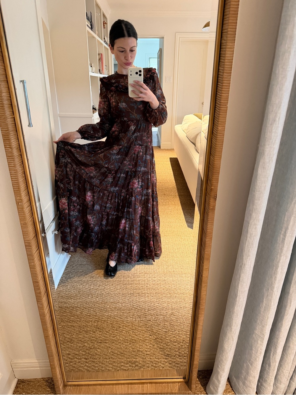 Dôen Aster Dress Bordeaux Winter Floral XS - Picture 16 of 17